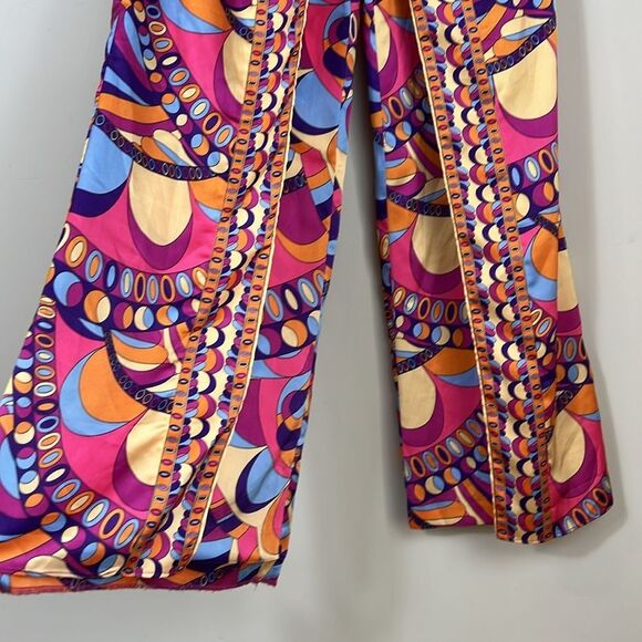 MARCIANO X Guess Collab Silky Wide Leg Wrap Pants Gypset Flowy Tulum Sz 2 - Picture 4 of 13